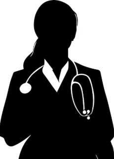 female doctor silhouette