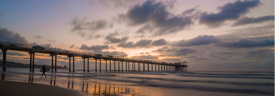 scripps pier at sunset