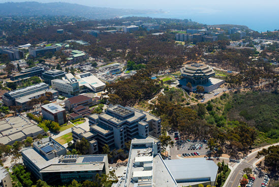 aerial view of uc san diego 